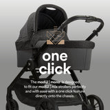 apramo modül | mono carrycot grey twilight (for use with modül | mix stroller)