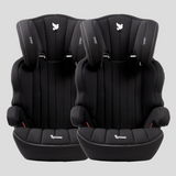 (2 pack) apramo Ostara fix auto eco high back booster car seats group 2/3 3-12 years Black Platinum