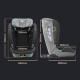 apramo modül max car seat 3.5-12 years 100-150cm Grey Twilight