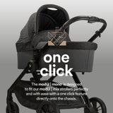 modül | mix  stroller + mono carrycot + mix adapters + modül | i-Size family (inc. modül | hub-fix) (Grey Twilight)