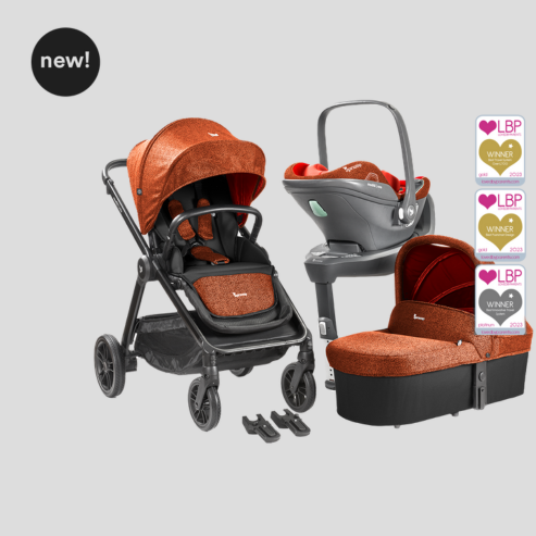 modül | mix  stroller + mono  carrycot + mix adapters + modül | one  (inc. modül | hub-fix) (Orange sunset)