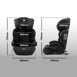 apramo Ostara fix auto eco high back booster car seat group 2/3 3-12 years Black Platinum