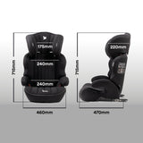 (2 pack) apramo Ostara fix auto eco high back booster car seats group 2/3 3-12 years Black Platinum