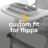 Flippa classic dining booster & dining tray bundle ember